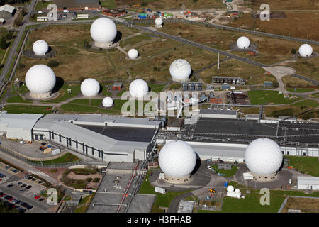 Vista aerea di Menwith Hill vicino Harrogate, North Yorkshire Foto Stock