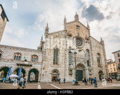 Piazza Duomo a Como, Lombardia, Italia Foto Stock