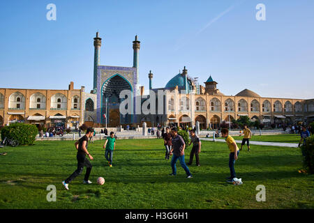 Iran, Isfahan, Imam Square, la Moschea Jameh o Moschea del Venerdì, patrimonio mondiale UNESCO Foto Stock