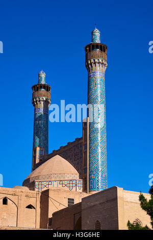 Iran, Isfahan, Imam Square, la Moschea Jameh o Moschea del Venerdì, patrimonio mondiale UNESCO Foto Stock