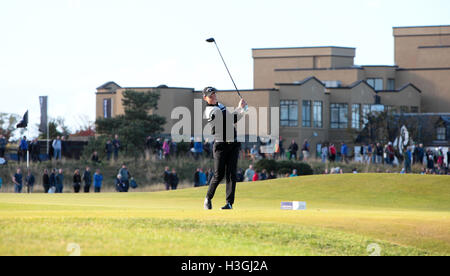 St Andrews, Scotland, Regno Unito. 8 Ott, 2016. Danny Willett, suona presso il Dunhill Cup,St Andrews Scozia,Sabato 8 Ottobre,2016 Credit: Derek Allan/Alamy Live News Foto Stock