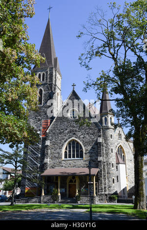 Il castello di cattolica chiesa (Schlosskirche) a Interlaken Svizzera Foto Stock