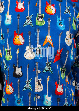 Vintage chitarra elettrica shirt Foto Stock