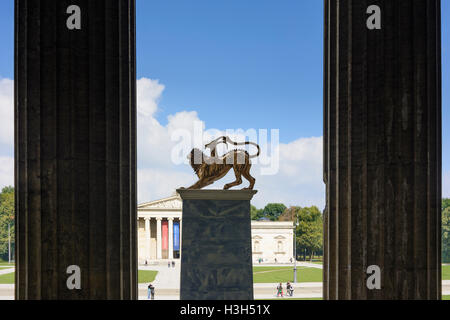 München Monaco di Baviera : vista dalla Staatliche Antikensammlungen (stato delle Collezioni di antichità a Glyptothek, Oberbayern, Superiore Bava Foto Stock