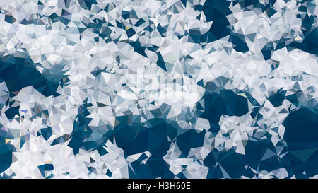 Blu e bianco poligonale astratta texture di sfondo Foto Stock
