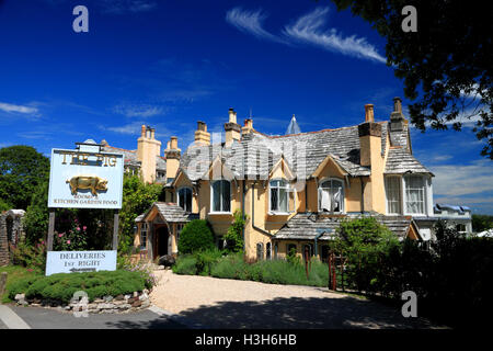 Maiale sulla spiaggia Hotel, Studland, Dorset. Foto Stock