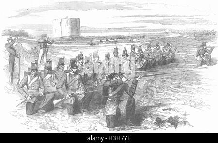 KENT piccole armi Scuola Corps Hythe Scuola Musketry 1855. Illustrated London News Foto Stock