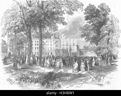 CAMBS Fete, St John's College di Cambridge 1847. Illustrated London News Foto Stock