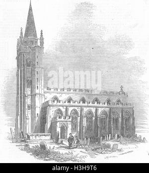 DEVON St Sidwell Chiesa di Exeter 1845. Illustrated London News Foto Stock