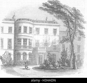 Londra Sir Robert Peel's House, Whitehall Gdns 1845. Illustrated London News Foto Stock