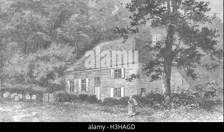 BERKS William Penn's grave-Jordan house, Ruscombe 1881. Il grafico Foto Stock