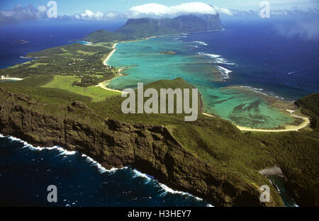 Fotografia aerea della Isola di Lord Howe, Foto Stock