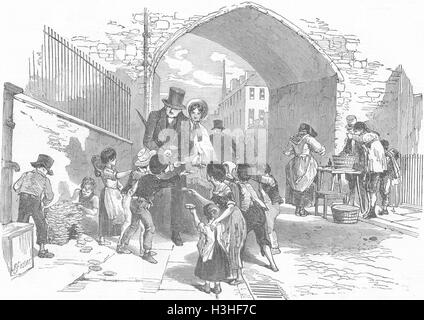 Bambini Oyster Day-Please ricordare Grotto 1851. Illustrated London News Foto Stock