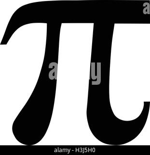 Pi lettera greca. simbolo pi isolato illustrazione vettoriale. Illustrazione Vettoriale