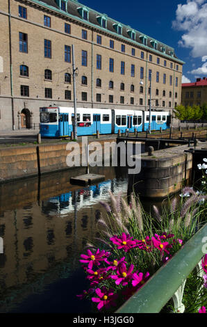 I tram a Göteborg, Svezia Foto Stock