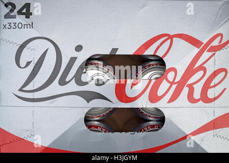 24 Diet Coke box Foto Stock