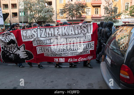 Anti-Fascist dimostrazione. Berlino, Germania. Foto Stock