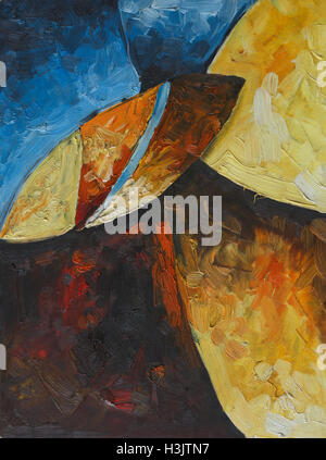 Olio originale pittura su tela.Abstracts,l'arte Foto Stock