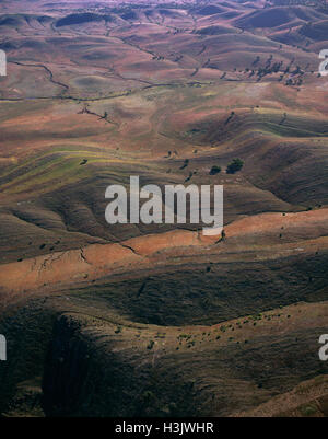 Fotografia aerea della montagne piegate nel nord Flinders Ranges, Foto Stock