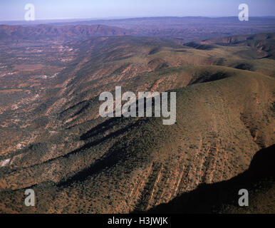 Fotografia aerea della montagne piegate nel nord Flinders Ranges, Foto Stock