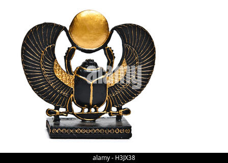 Gemelli Scarabeo Egizio - Riproduzione Museo In Pewter Placcato Oro 24K