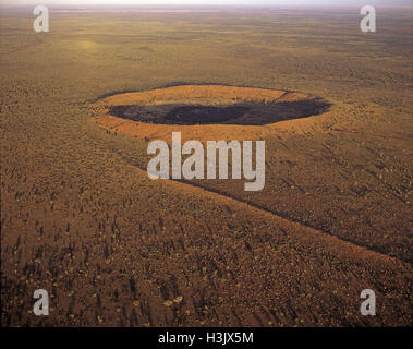 Wolfe Creek meteor crater, antenna, Foto Stock