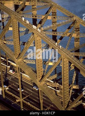 Tour a piedi sul Ponte del Porto di Sydney, Foto Stock