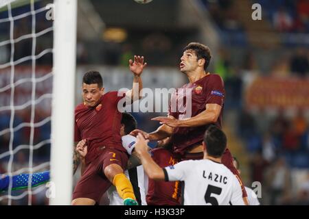 Roma, Italia. 29Sep, 2016. Federico Fazio (Roma) Calcio/Calcetto : UEFA Europa League Giornata 2 Gruppo E CORRISPONDENZA TRA AS Roma 4-0 FC Astra Giurgiu allo Stadio Olimpico di Roma, Italia . © Mutsu Kawamori/AFLO/Alamy Live News Foto Stock