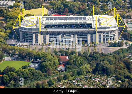 Fotografia aerea, Signal Iduna Park, Vestfaliano's Stadium, Bundesliga Stadium, lo stadio di calcio, BVB stadium, Borussia Dortmund, Foto Stock