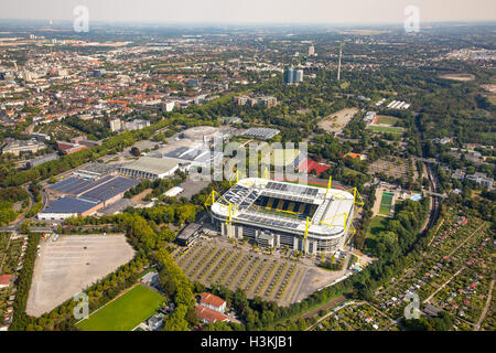 Fotografia aerea, Signal Iduna Park, Vestfaliano's Stadium, Bundesliga Stadium, lo stadio di calcio, BVB stadium, Borussia Dortmund, Foto Stock