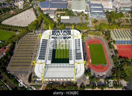 Fotografia aerea, Signal Iduna Park, Vestfaliano's Stadium, Bundesliga Stadium, lo stadio di calcio, BVB stadium, Borussia Dortmund, Foto Stock