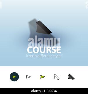 Icona corso in stile differente Illustrazione Vettoriale