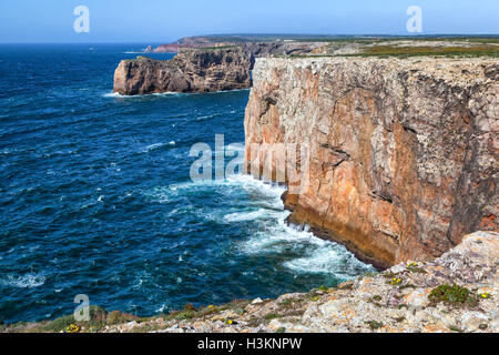 La North Shore di Capo San Vincenzo, Sagres Portogallo Foto Stock