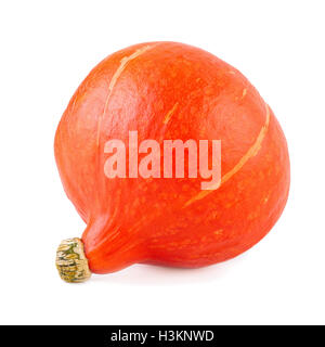 Hokkaido squash uno singolo isolato su bianco Foto Stock