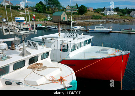 Grande Isola Tancook wharf e comunità in Nova Scotia, Canada Foto Stock