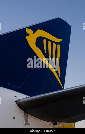 Pinna di coda di un aereo Ryanair Foto Stock