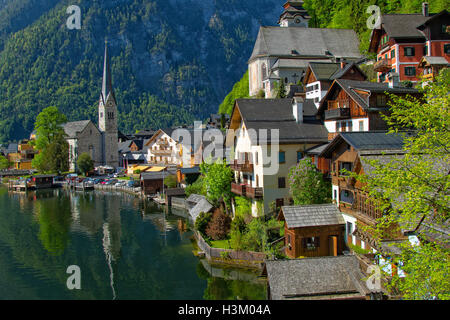 Il villaggio di Hallstatt in Austria Foto Stock