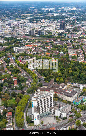 Colpo areale della città di Essen, Germania, Centro citta', centro, Ruhr tower building, Foto Stock