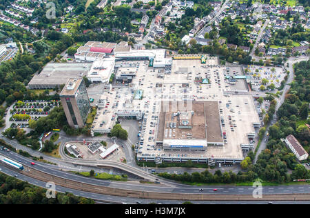 Veduta aerea di Rhein-Ruhr-Center, un centro shopping a Mülheim an der Ruhr, Germania, Foto Stock