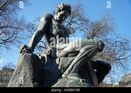 Statua di August Strindberg, Stoccolma, Svezia. Foto Stock