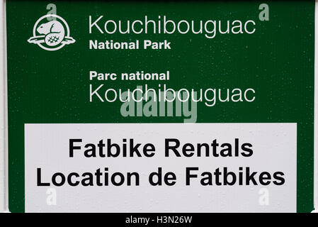 Noleggio Fatbike a Kouchibouguac National Park in New Brunswick Canada Foto Stock