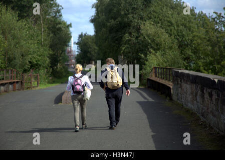 Glasgow tourist i viaggiatori a visitare la città Foto Stock
