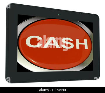 Interruttore di cassa mostra il risparmio di denaro e di Redditi Foto Stock