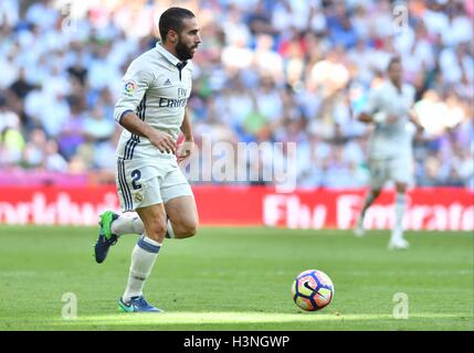 Dani Carvajal ( Real Madrid ) in azione durante la Liga match tra il Real Madrid e SD Eibar giocato al Estadio Santiago Bernabeu, Madrid - FOTO : J.M.Colomo Cordon premere Foto Stock