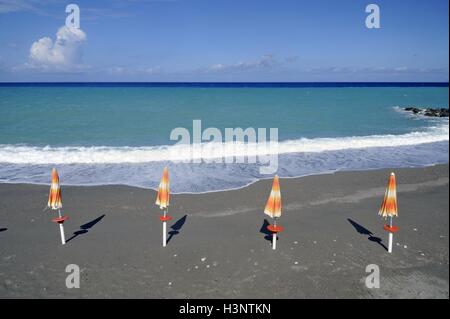 Sicilia (Italia), la spiaggia di Capo d'ORLANDO (Messina) Foto Stock