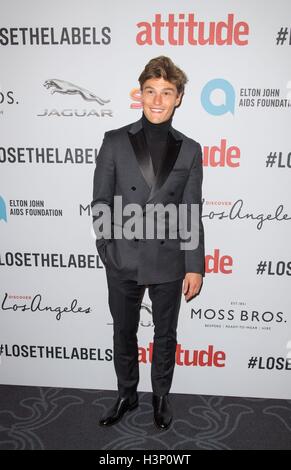 Solo uso editoriale Oliver Cheshire assiste l atteggiamento 2016 Awards in associazione con la Virgin Holidays, a 8 Northumberland Avenue, Londra. Foto Stock