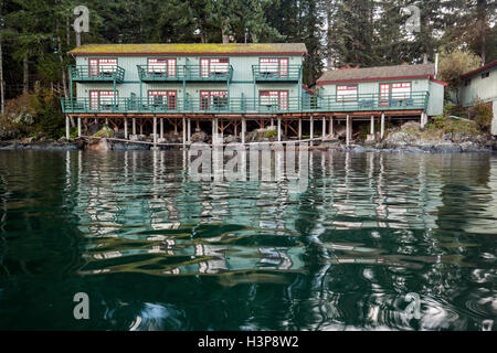 April Point Resort & Spa - Quadra Island (vicino a Campbell River, Isola di Vancouver, British Columbia, Canada Foto Stock