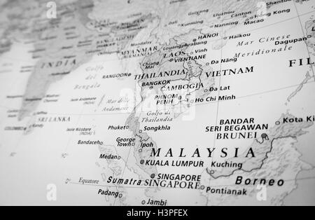 Malaysia: vista geografica Foto Stock