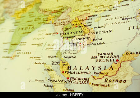 Malaysia: vista geografica Foto Stock