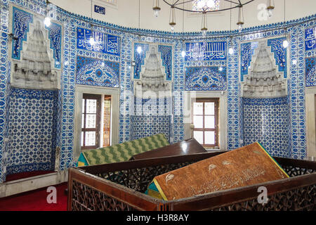 Tombe dei sultani. Suleiman Han, Hurrem Sultan. La Moschea di Suleymaniye. Istanbul, Turchia Foto Stock